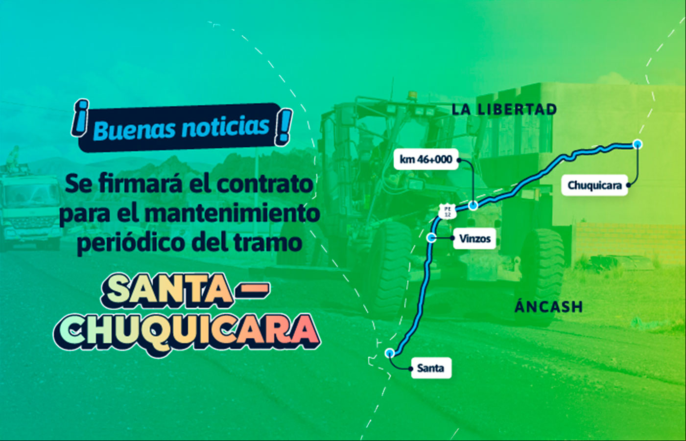 Perú: Se firmará contrato para la conservación de la carretera Santa – Chuquicara